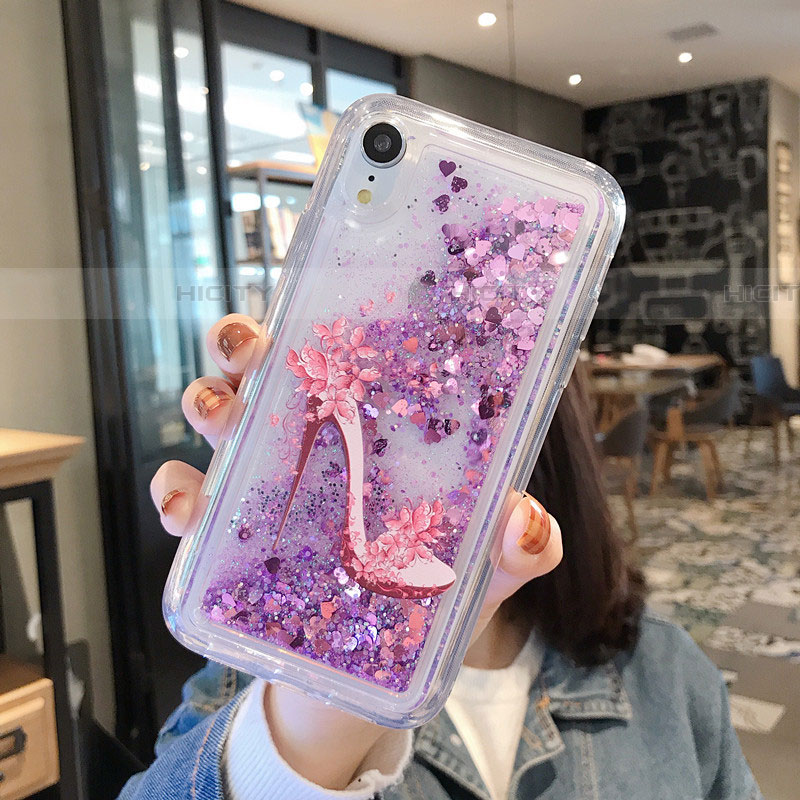 Funda Silicona Ultrafina Carcasa Transparente Flores T21 para Apple iPhone XR