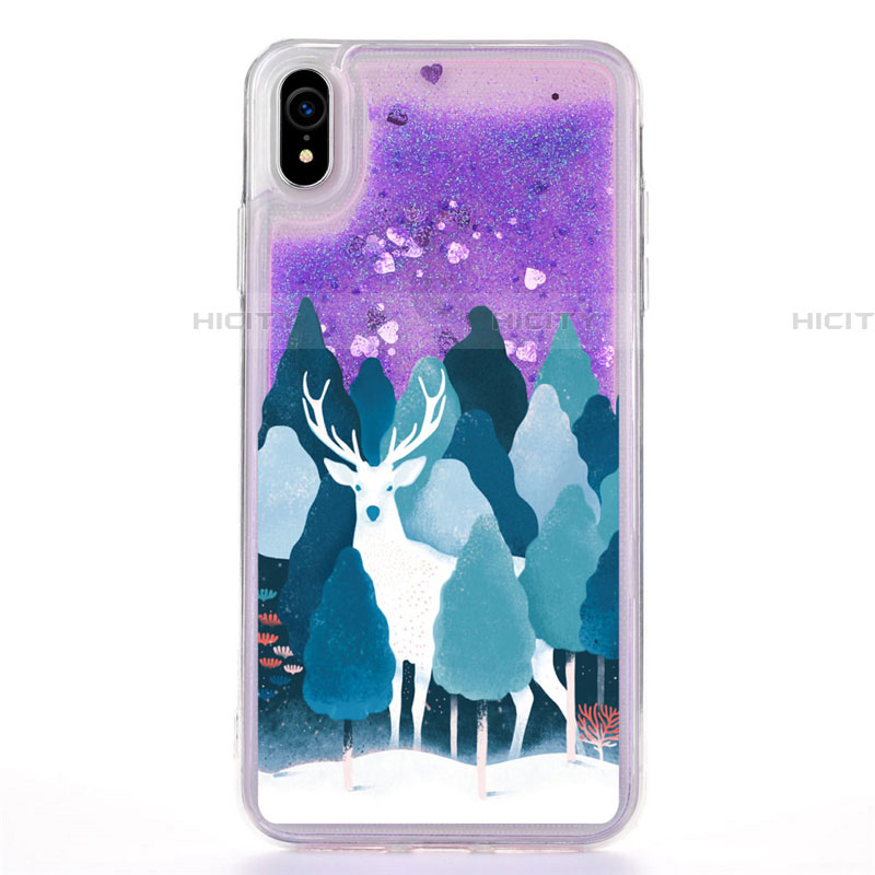 Funda Silicona Ultrafina Carcasa Transparente Flores T22 para Apple iPhone XR