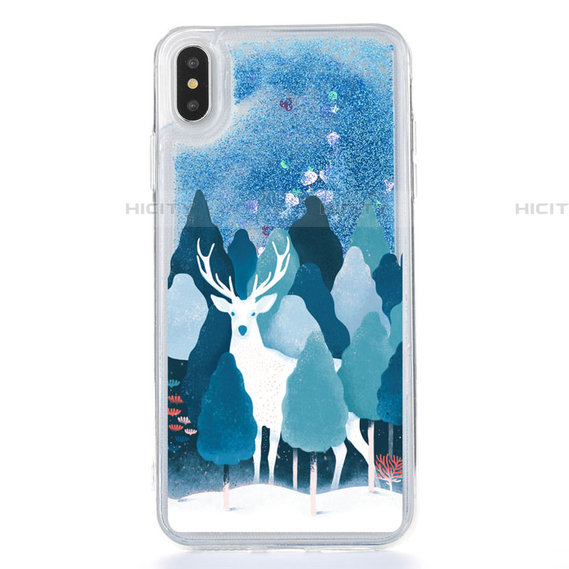 Funda Silicona Ultrafina Carcasa Transparente Flores T22 para Apple iPhone Xs