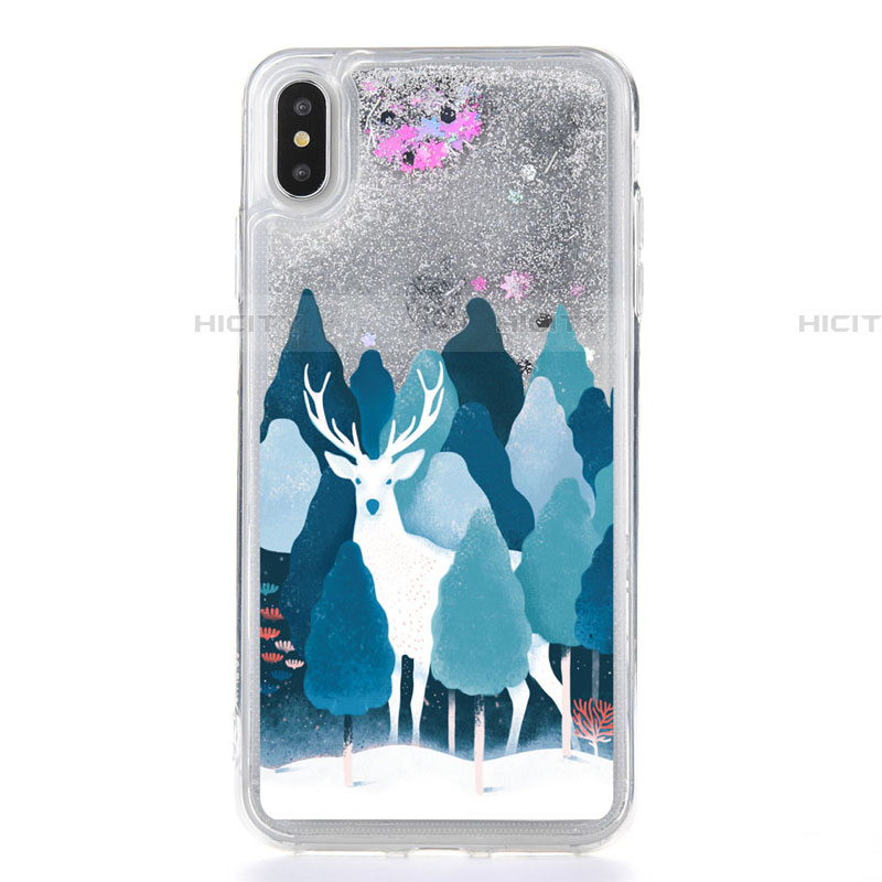 Funda Silicona Ultrafina Carcasa Transparente Flores T22 para Apple iPhone Xs