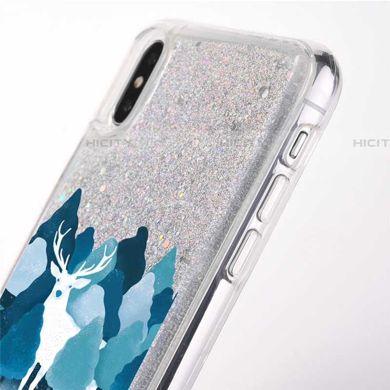 Funda Silicona Ultrafina Carcasa Transparente Flores T22 para Apple iPhone Xs