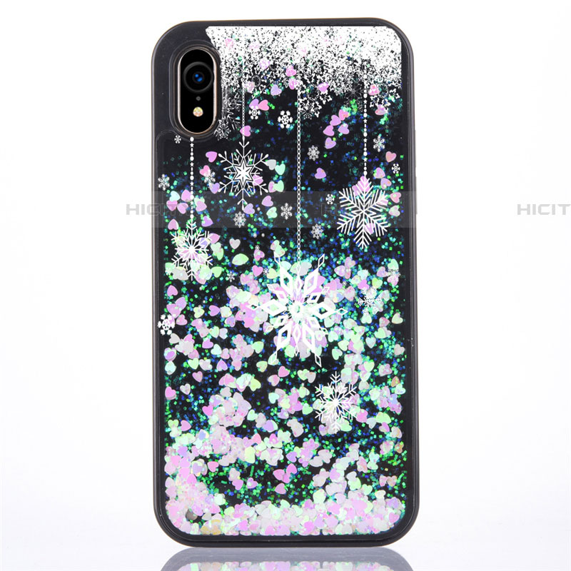 Funda Silicona Ultrafina Carcasa Transparente Flores Z01 para Apple iPhone XR