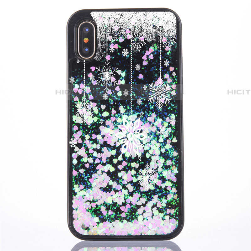 Funda Silicona Ultrafina Carcasa Transparente Flores Z02 para Apple iPhone Xs