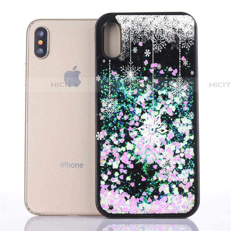 Funda Silicona Ultrafina Carcasa Transparente Flores Z02 para Apple iPhone Xs