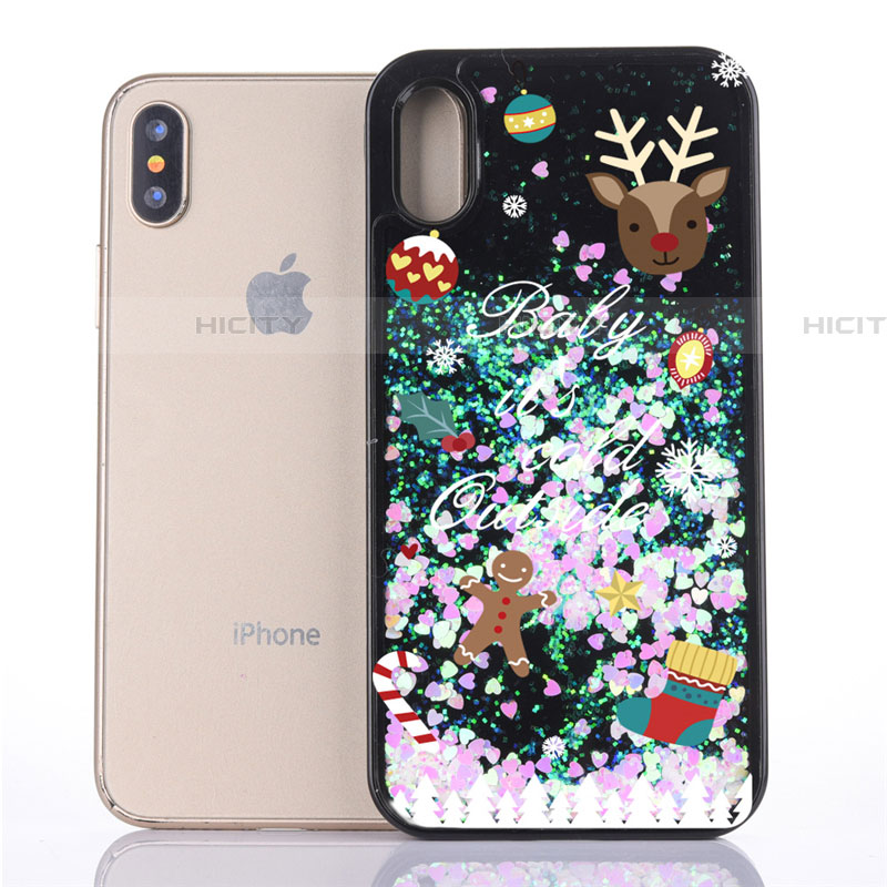 Funda Silicona Ultrafina Carcasa Transparente Flores Z02 para Apple iPhone Xs