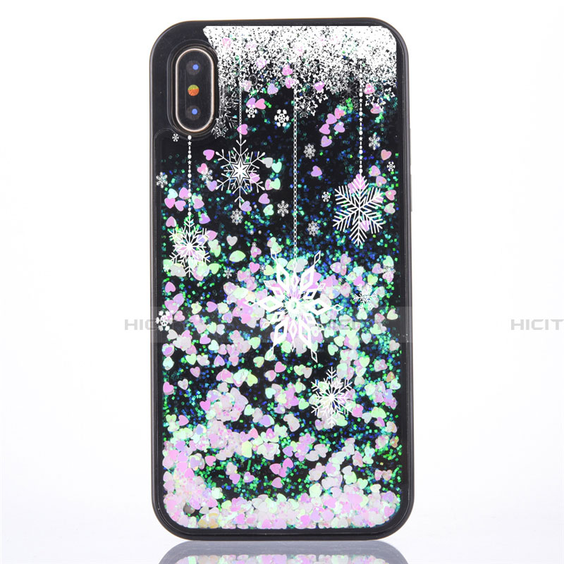 Funda Silicona Ultrafina Carcasa Transparente Flores Z02 para Apple iPhone Xs Max