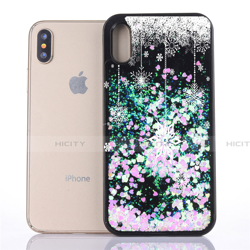 Funda Silicona Ultrafina Carcasa Transparente Flores Z02 para Apple iPhone Xs Max