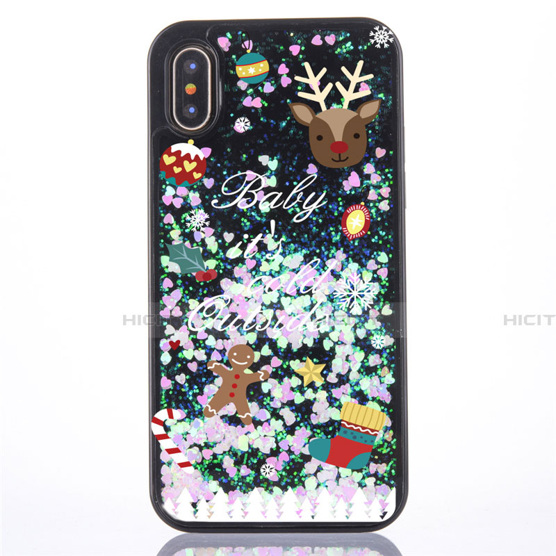 Funda Silicona Ultrafina Carcasa Transparente Flores Z02 para Apple iPhone Xs Max