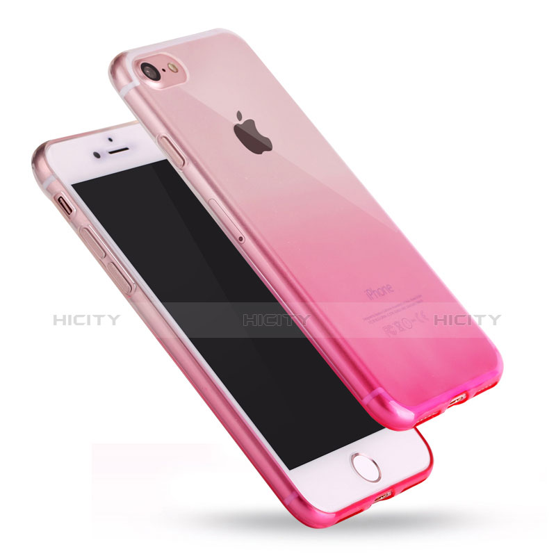 Funda Silicona Ultrafina Carcasa Transparente Gradiente G01 para Apple iPhone 7