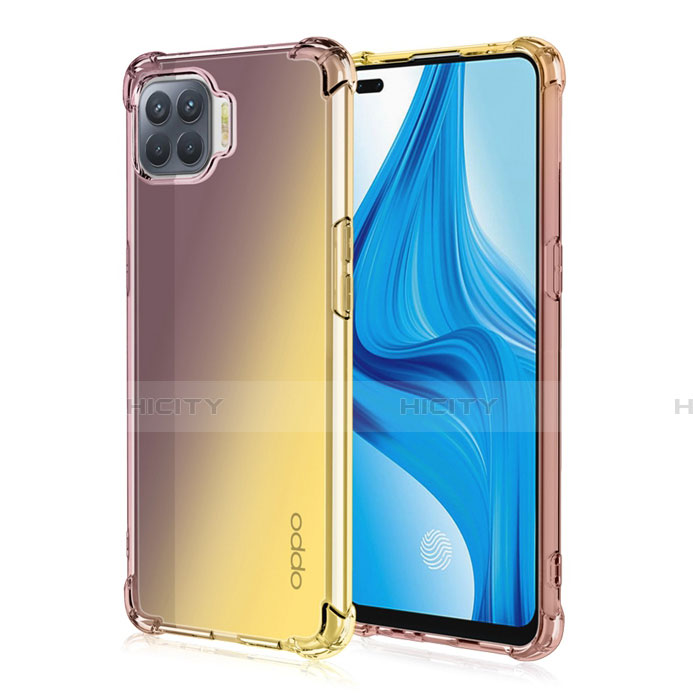 Funda Silicona Ultrafina Carcasa Transparente Gradiente G01 para Oppo F17 Pro