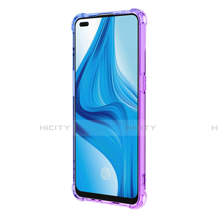 Funda Silicona Ultrafina Carcasa Transparente Gradiente G01 para Oppo F17 Pro