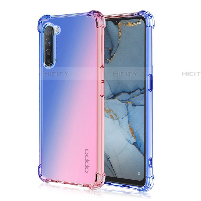 Funda Silicona Ultrafina Carcasa Transparente Gradiente G01 para Oppo Reno3