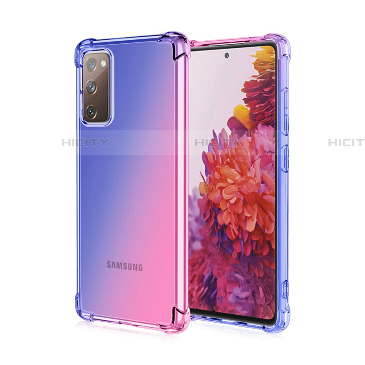 Funda Silicona Ultrafina Carcasa Transparente Gradiente G01 para Samsung Galaxy S20 FE ((2022)) 5G Azul