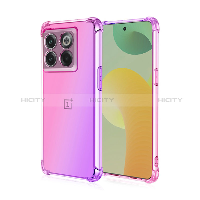 Funda Silicona Ultrafina Carcasa Transparente Gradiente para OnePlus 10T 5G