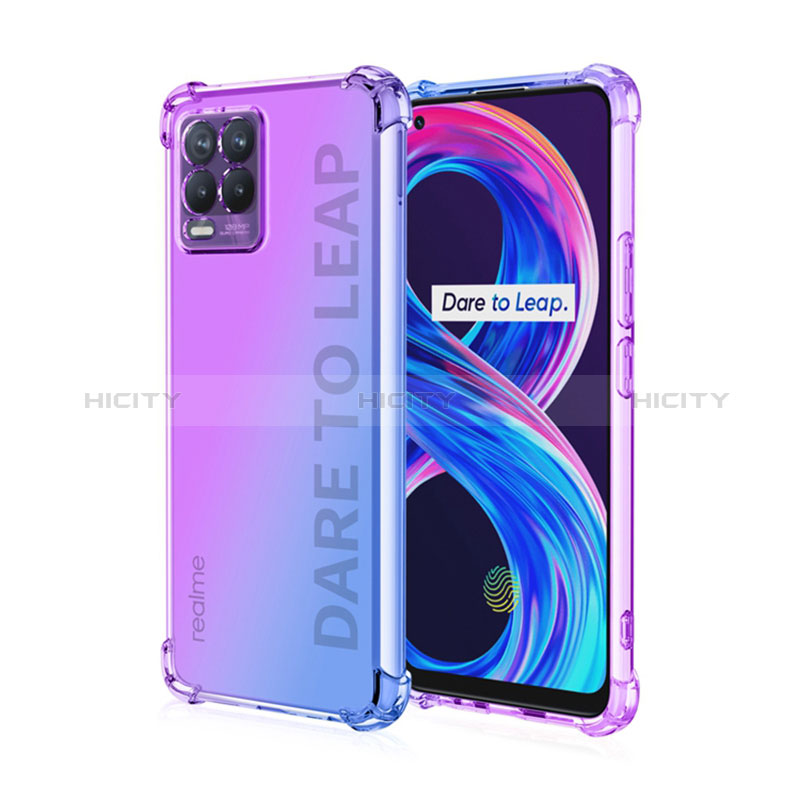 Funda Silicona Ultrafina Carcasa Transparente Gradiente para Realme 8 4G