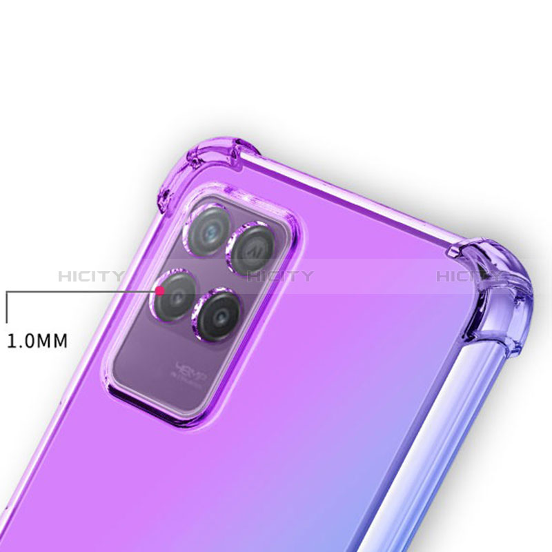 Funda Silicona Ultrafina Carcasa Transparente Gradiente para Realme 8i