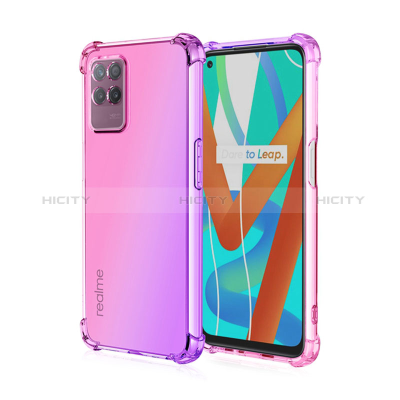 Funda Silicona Ultrafina Carcasa Transparente Gradiente para Realme 8i