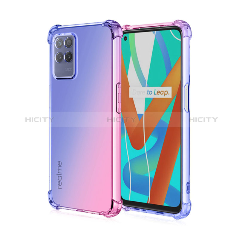 Funda Silicona Ultrafina Carcasa Transparente Gradiente para Realme 8i