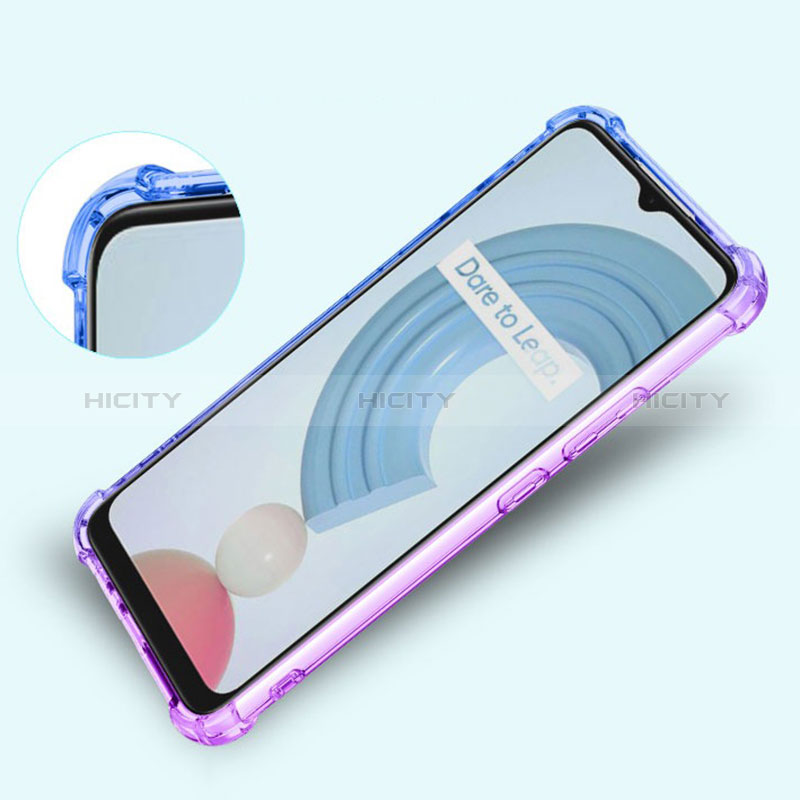 Funda Silicona Ultrafina Carcasa Transparente Gradiente para Realme C21Y