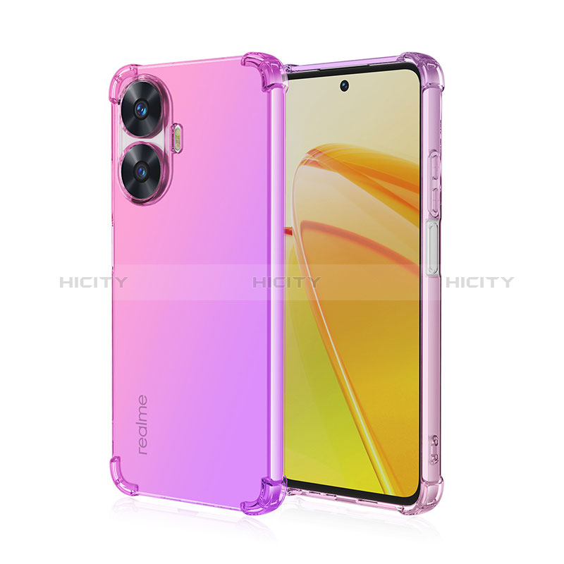 Funda Silicona Ultrafina Carcasa Transparente Gradiente para Realme C55