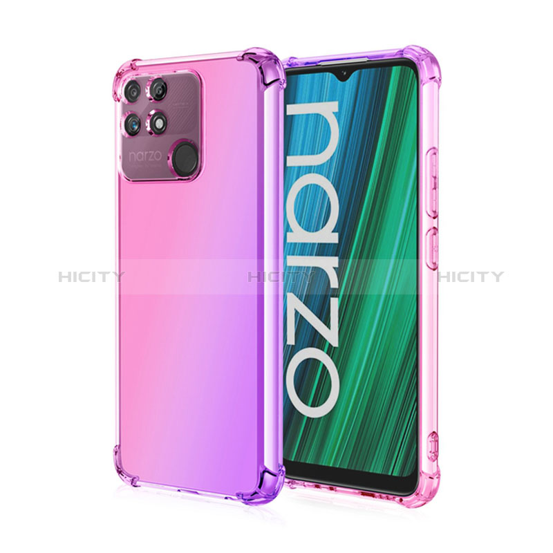 Funda Silicona Ultrafina Carcasa Transparente Gradiente para Realme Narzo 50A