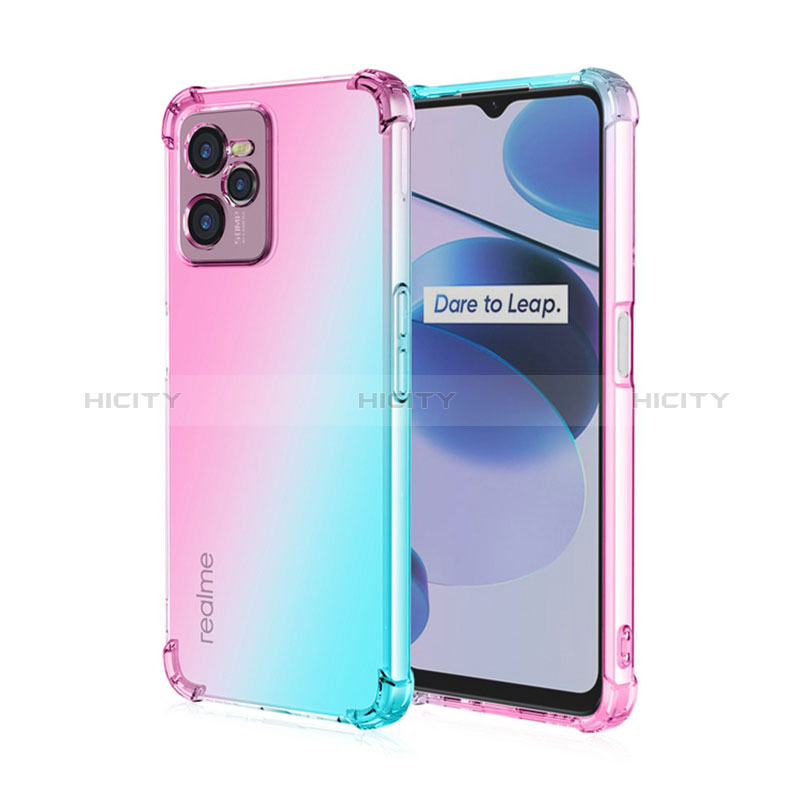 Funda Silicona Ultrafina Carcasa Transparente Gradiente para Realme Narzo 50A Prime