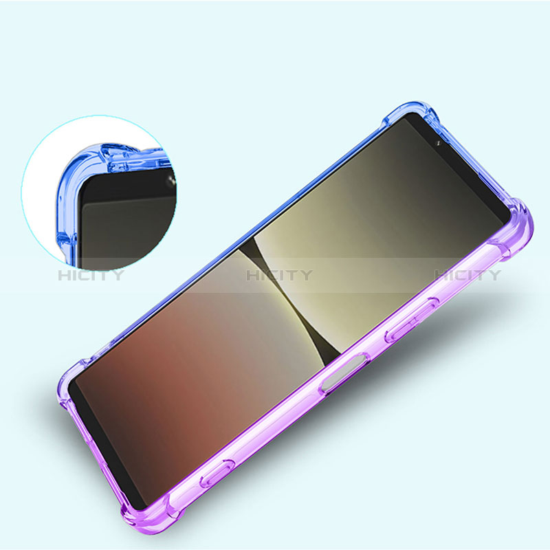 Funda Silicona Ultrafina Carcasa Transparente Gradiente para Sony Xperia 1 IV SO-51C