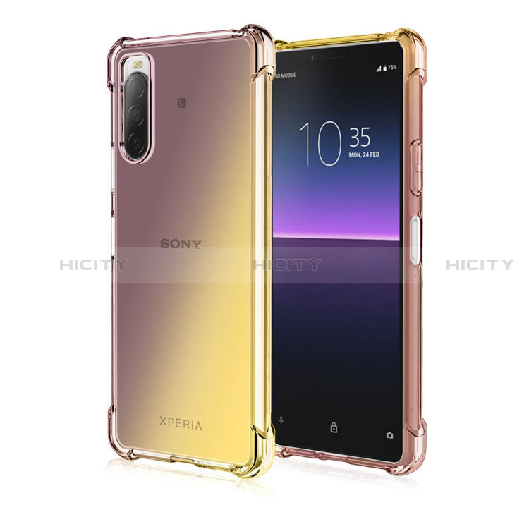 Funda Silicona Ultrafina Carcasa Transparente Gradiente para Sony Xperia 10 III SO-52B