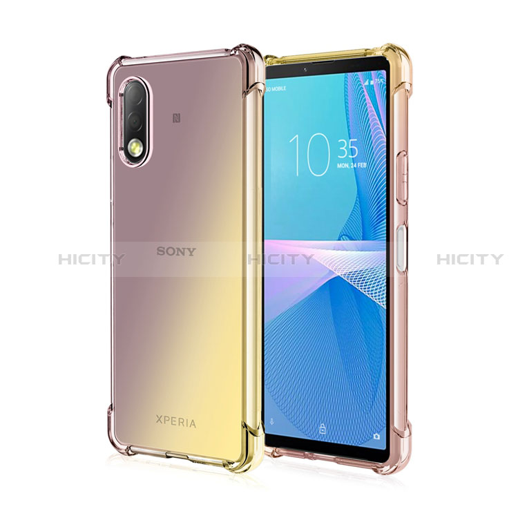 Funda Silicona Ultrafina Carcasa Transparente Gradiente para Sony Xperia Ace II SO-41B