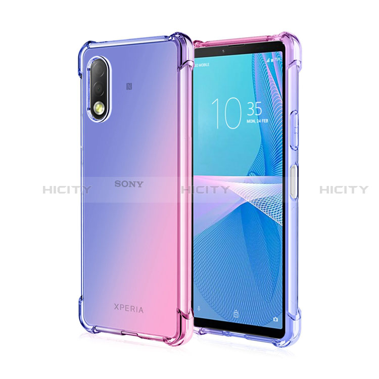 Funda Silicona Ultrafina Carcasa Transparente Gradiente para Sony Xperia Ace II SO-41B