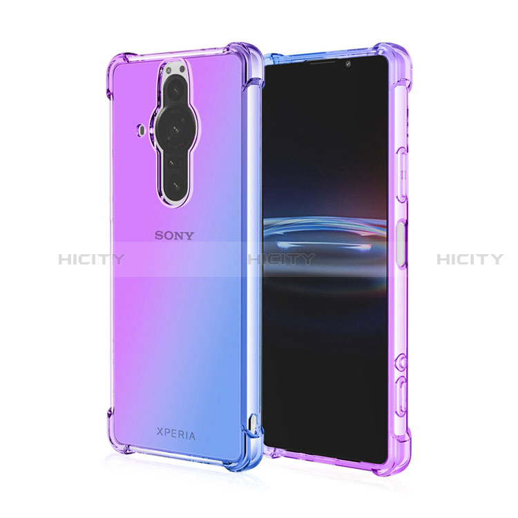 Funda Silicona Ultrafina Carcasa Transparente Gradiente para Sony Xperia PRO-I