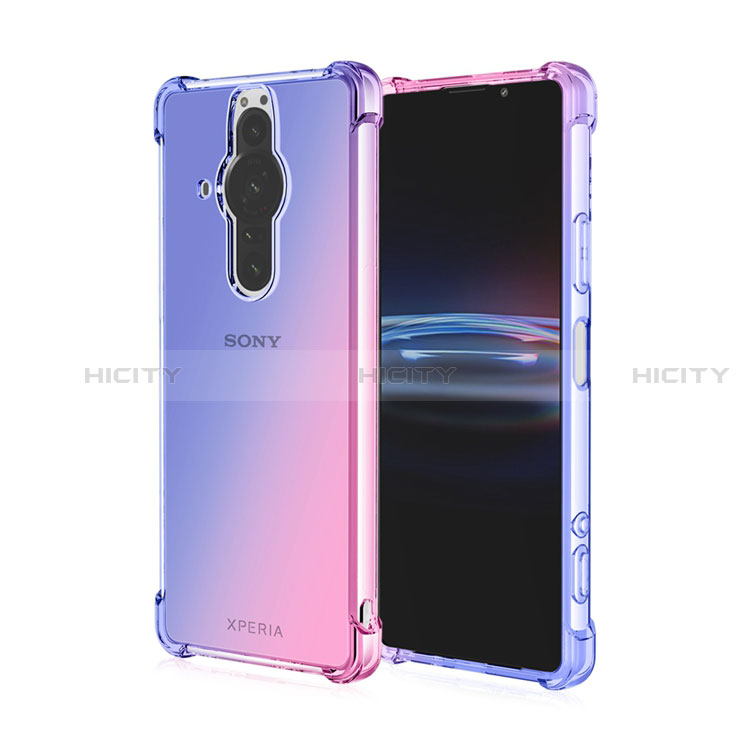 Funda Silicona Ultrafina Carcasa Transparente Gradiente para Sony Xperia PRO-I