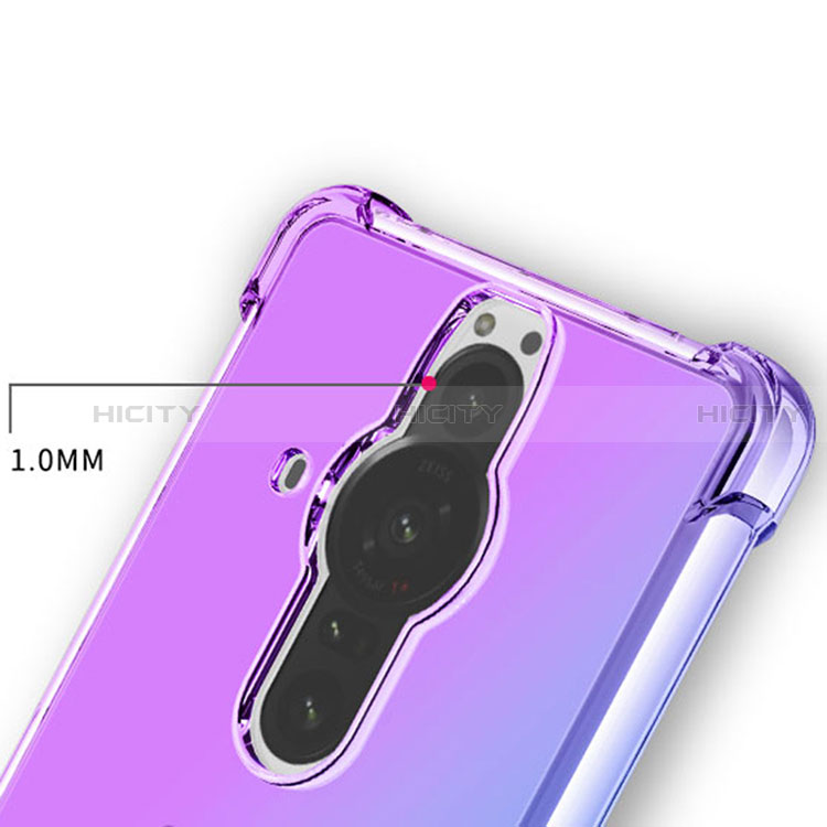 Funda Silicona Ultrafina Carcasa Transparente Gradiente para Sony Xperia PRO-I