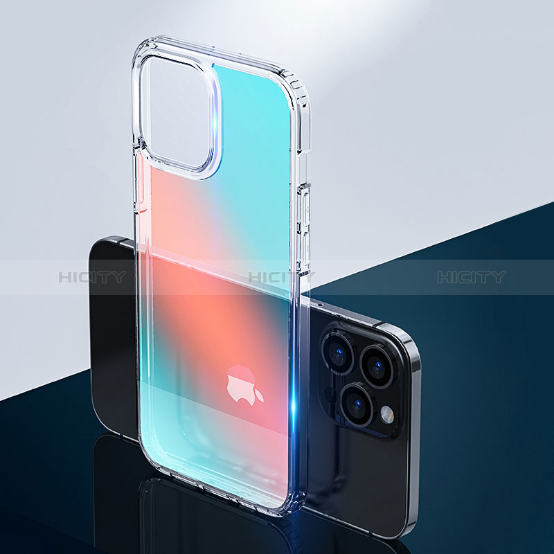 Funda Silicona Ultrafina Carcasa Transparente Gradiente QC1 para Apple iPhone 14 Plus