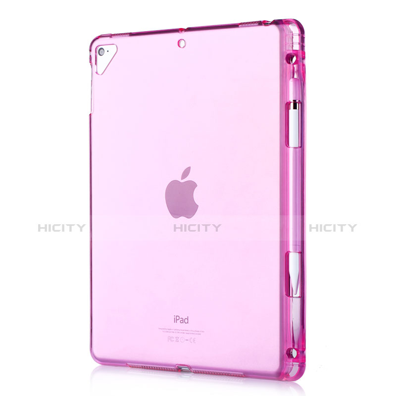 Funda Silicona Ultrafina Carcasa Transparente H01 para Apple New iPad 9.7 (2018) Rojo