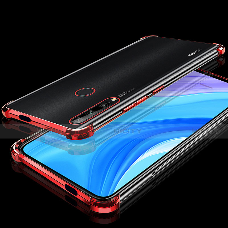 Funda Silicona Ultrafina Carcasa Transparente H01 para Huawei Enjoy 10 Plus Rojo