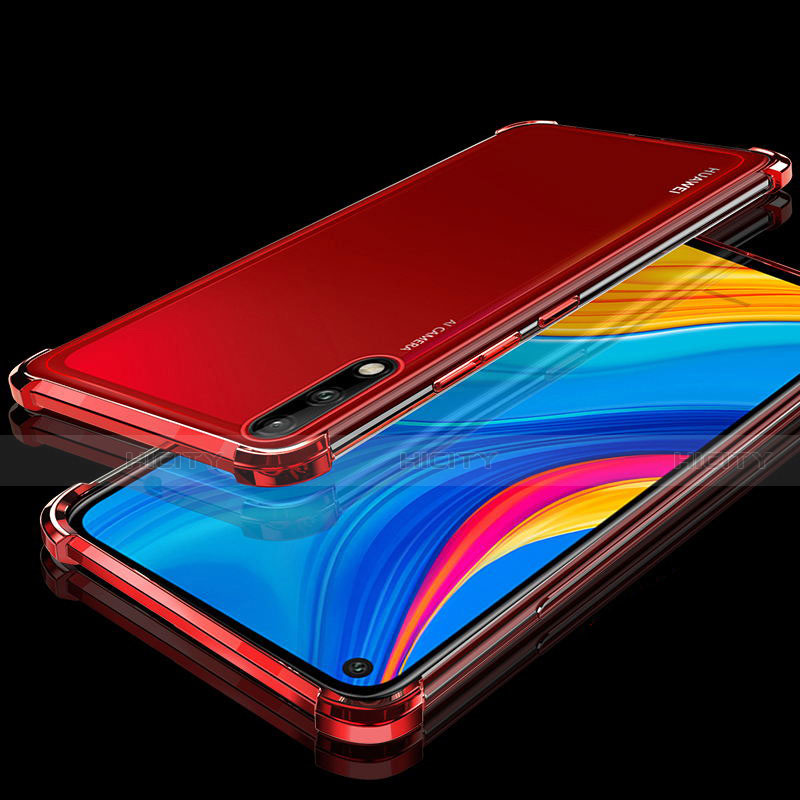 Funda Silicona Ultrafina Carcasa Transparente H01 para Huawei Enjoy 10 Rojo