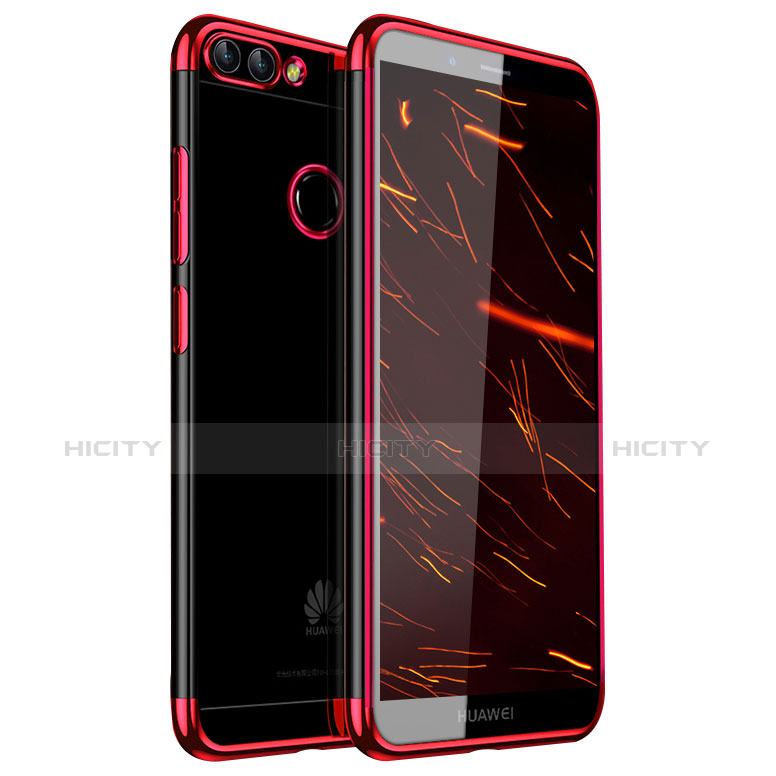 Funda Silicona Ultrafina Carcasa Transparente H01 para Huawei Enjoy 7S Rojo