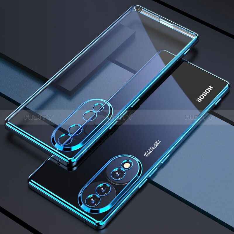 Funda Silicona Ultrafina Carcasa Transparente H01 para Huawei Honor 70 Pro 5G Azul