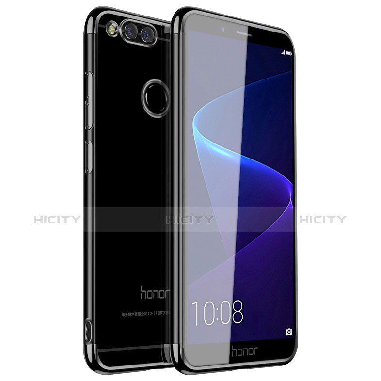 Funda Silicona Ultrafina Carcasa Transparente H01 para Huawei Honor 7X Negro