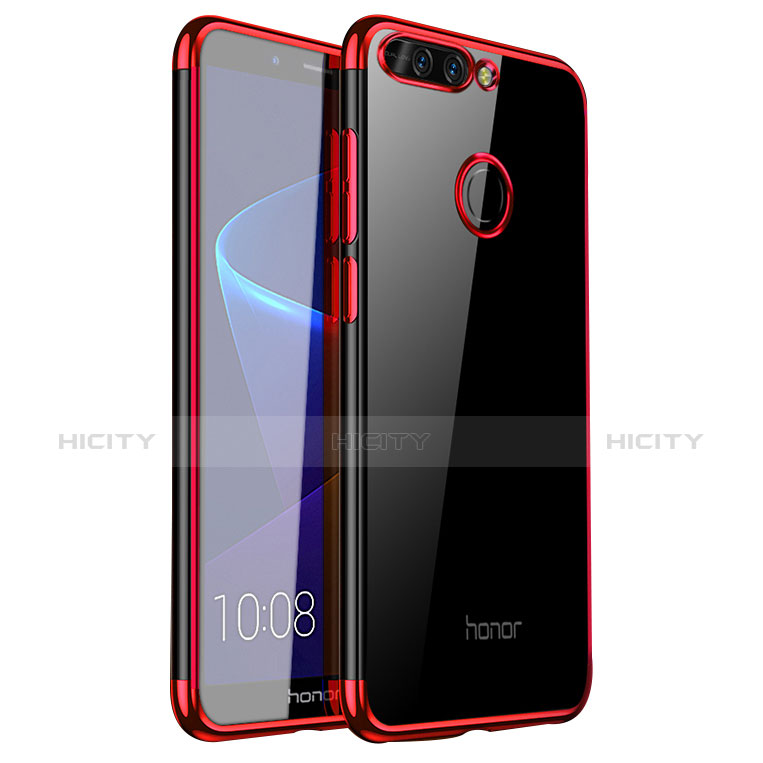 Funda Silicona Ultrafina Carcasa Transparente H01 para Huawei Honor 8 Pro Rojo