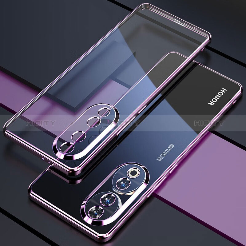 Funda Silicona Ultrafina Carcasa Transparente H01 para Huawei Honor 90 5G Morado