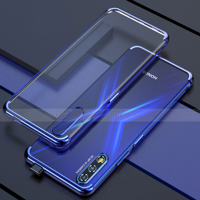 Funda Silicona Ultrafina Carcasa Transparente H01 para Huawei Honor 9X Azul