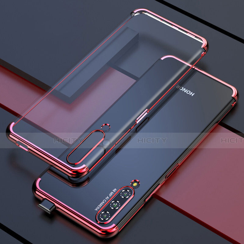 Funda Silicona Ultrafina Carcasa Transparente H01 para Huawei Honor 9X Pro Rojo