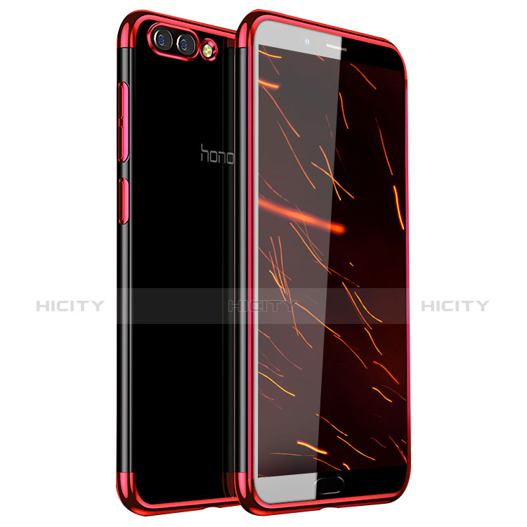 Funda Silicona Ultrafina Carcasa Transparente H01 para Huawei Honor V10 Rojo