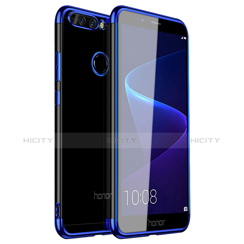 Funda Silicona Ultrafina Carcasa Transparente H01 para Huawei Honor V9 Azul