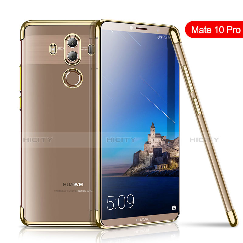 Funda Silicona Ultrafina Carcasa Transparente H01 para Huawei Mate 10 Pro Oro