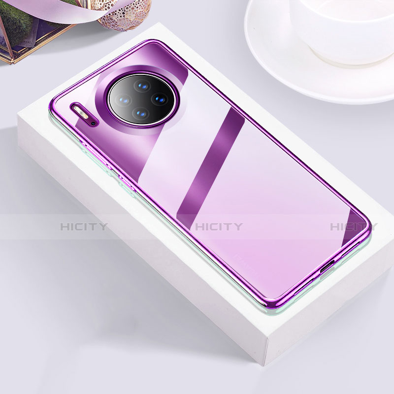 Funda Silicona Ultrafina Carcasa Transparente H01 para Huawei Mate 30 Morado