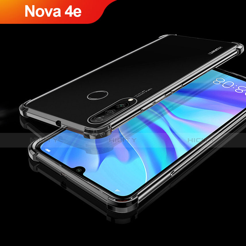 Funda Silicona Ultrafina Carcasa Transparente H01 para Huawei Nova 4e Negro