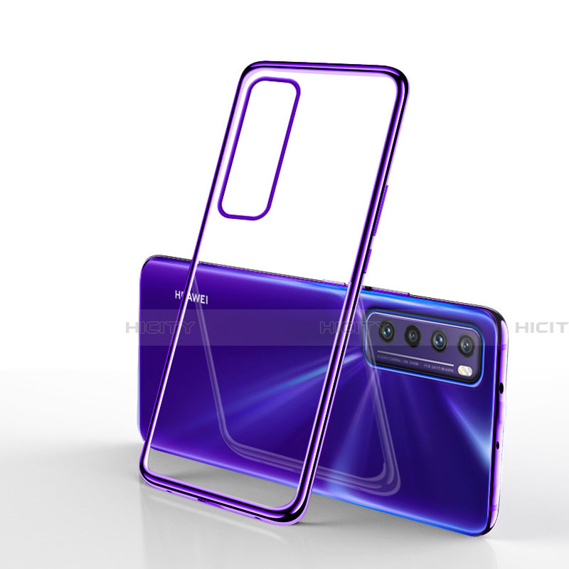 Funda Silicona Ultrafina Carcasa Transparente H01 para Huawei Nova 7 5G Morado